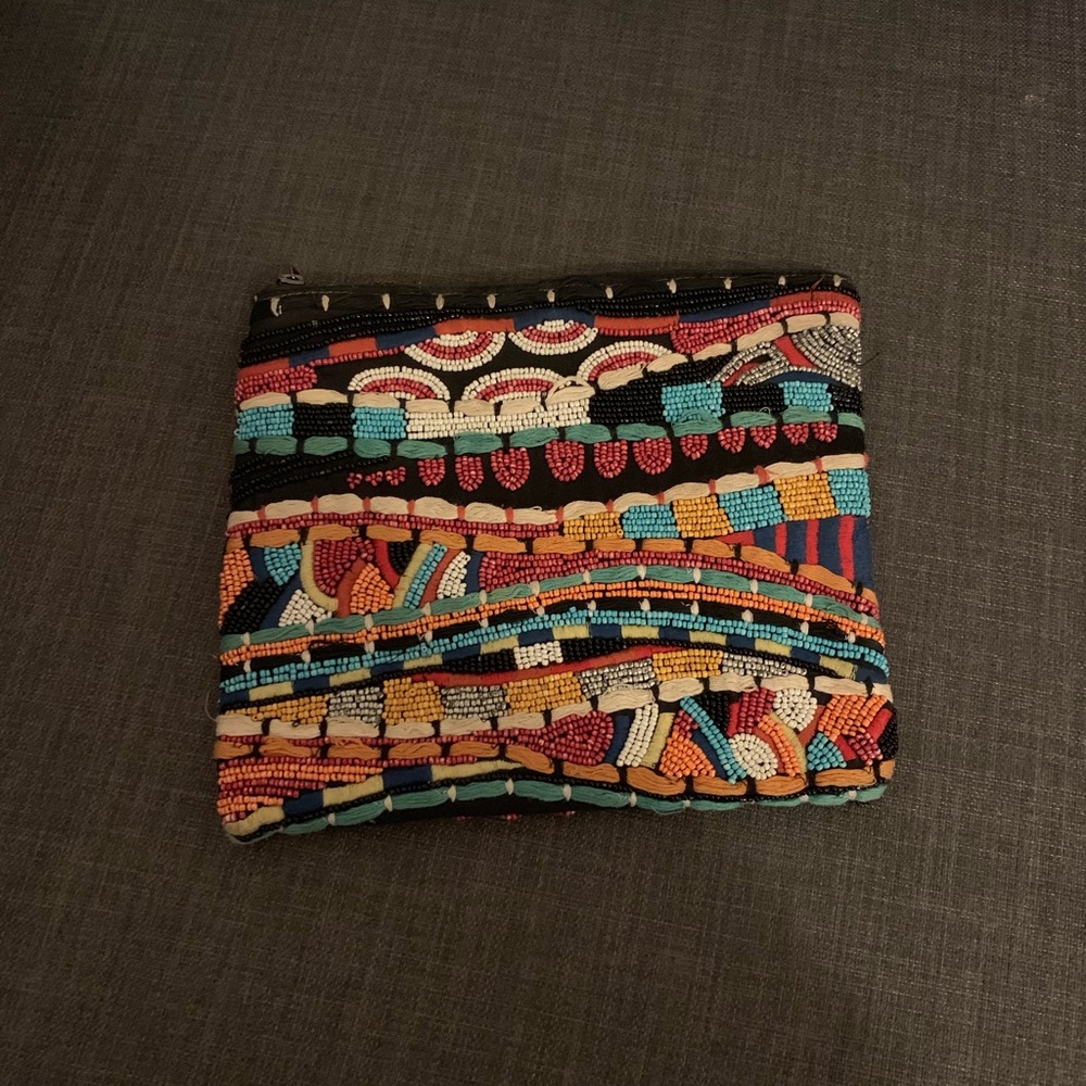 STUNNING MULTICOLORED ZARA BEADED CLUTCH